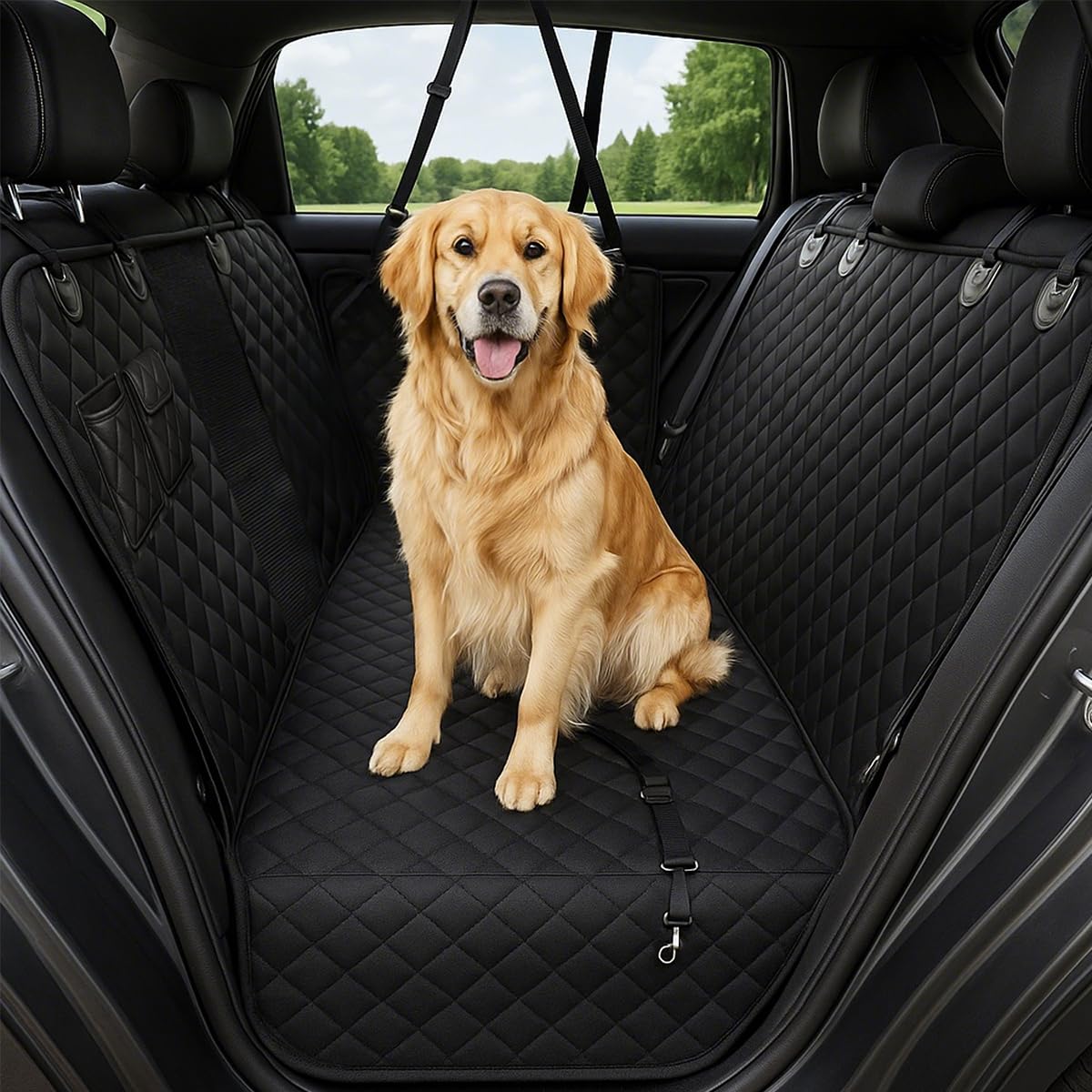 Rivo Tails Waterproof Dog Car Rear Seat Cover