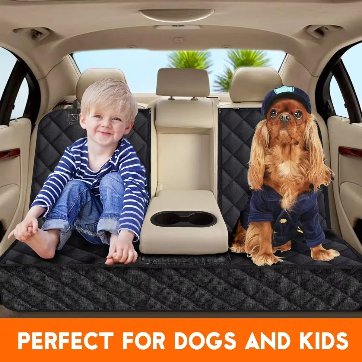 Rivo Tails Waterproof Dog Car Rear Seat Cover