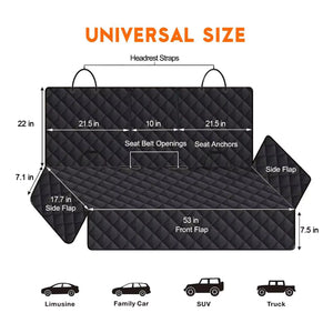 Rivo Tails Waterproof Dog Car Rear Seat Cover